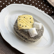 【Black Sesame Cheesecake (with Marshmallow)】Squishy Stress Relief Toy