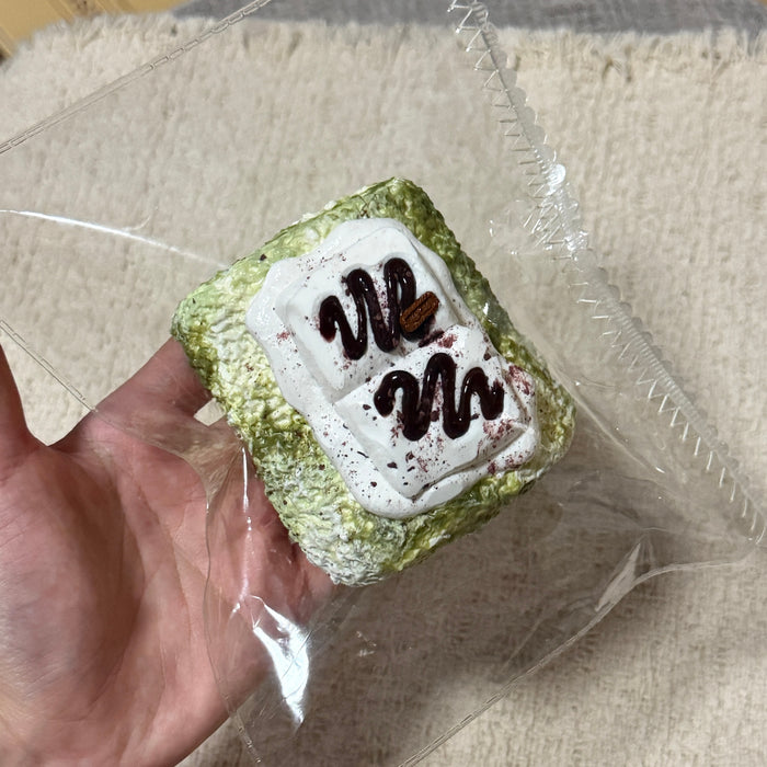 Koala Dry Mochi Mud-Texture [Matcha Marshmallow Mille Crepe] Squishy stress relief toy