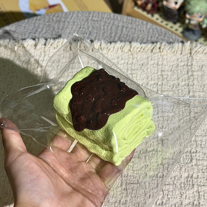 Koala Creamy Mud Texture [Chocolate Matcha Towel Roll] Squishy stress relief toy