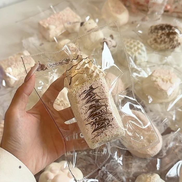 Sai Sai Sai Cookie Studio "Strawberry Chocolate Toast" Squishy stress relief toy