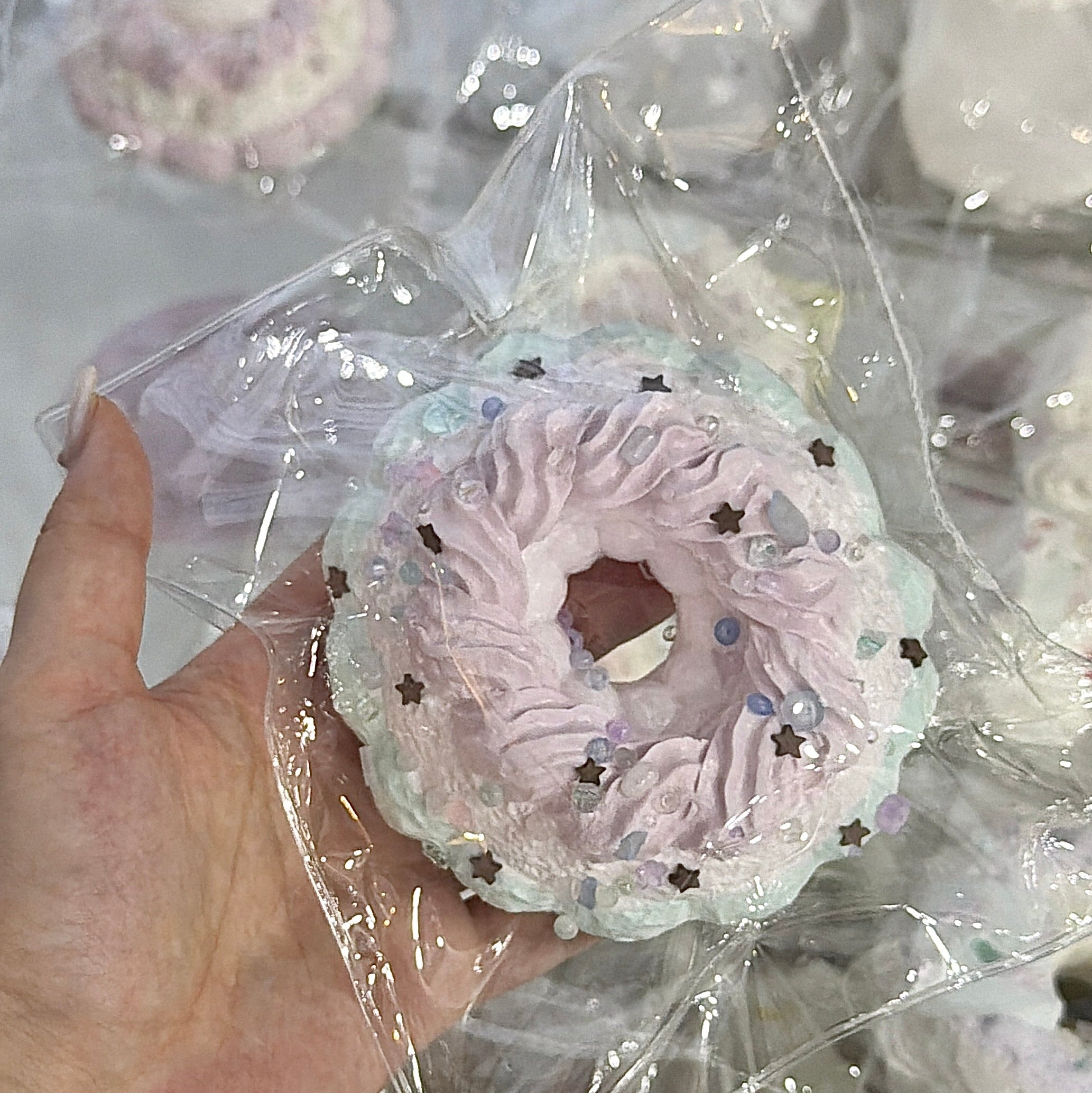 Duozai studio【Purple Mambo Donut】Squishy stress relief toy