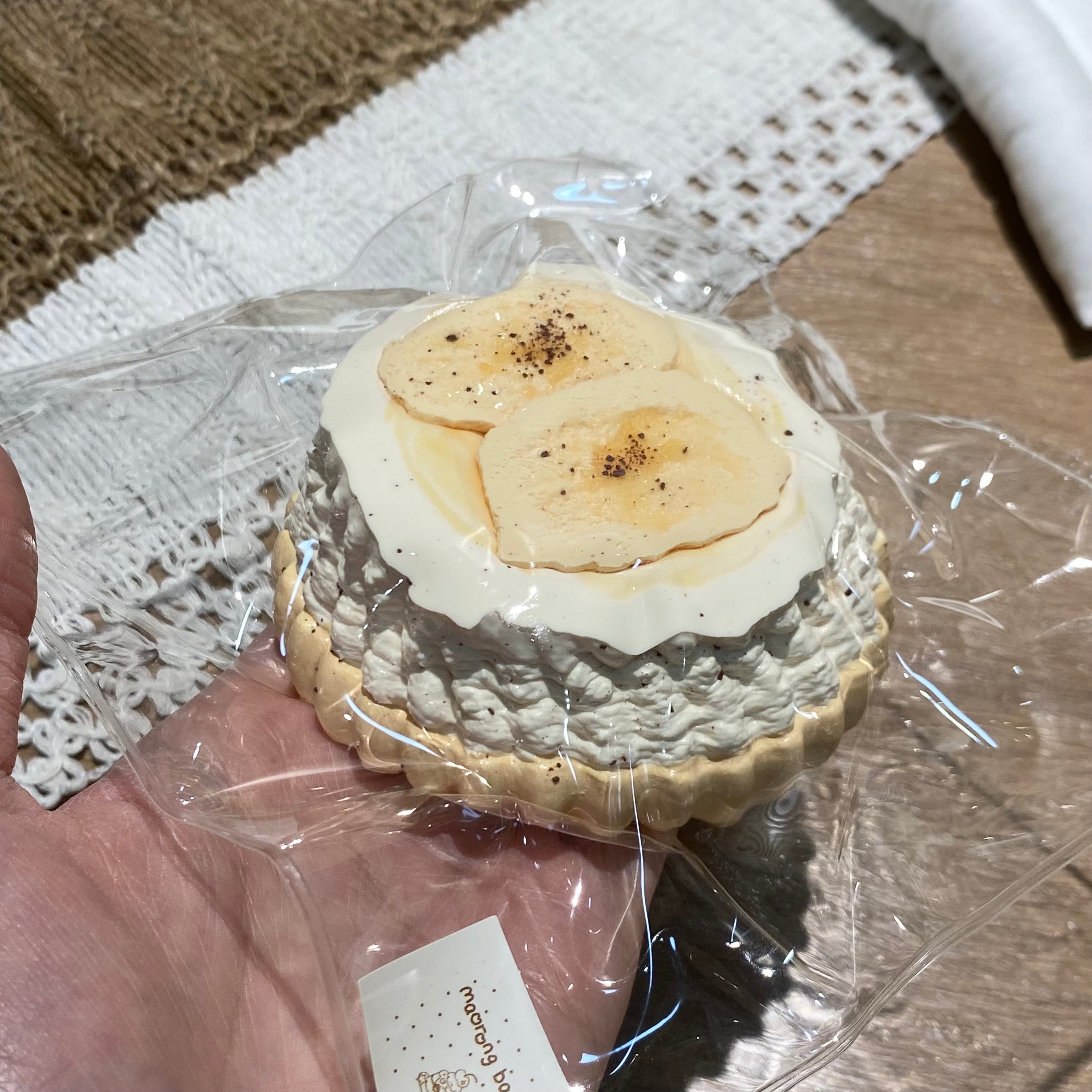 【Banana slice cream pudding】Squishy Stress Relief Toy