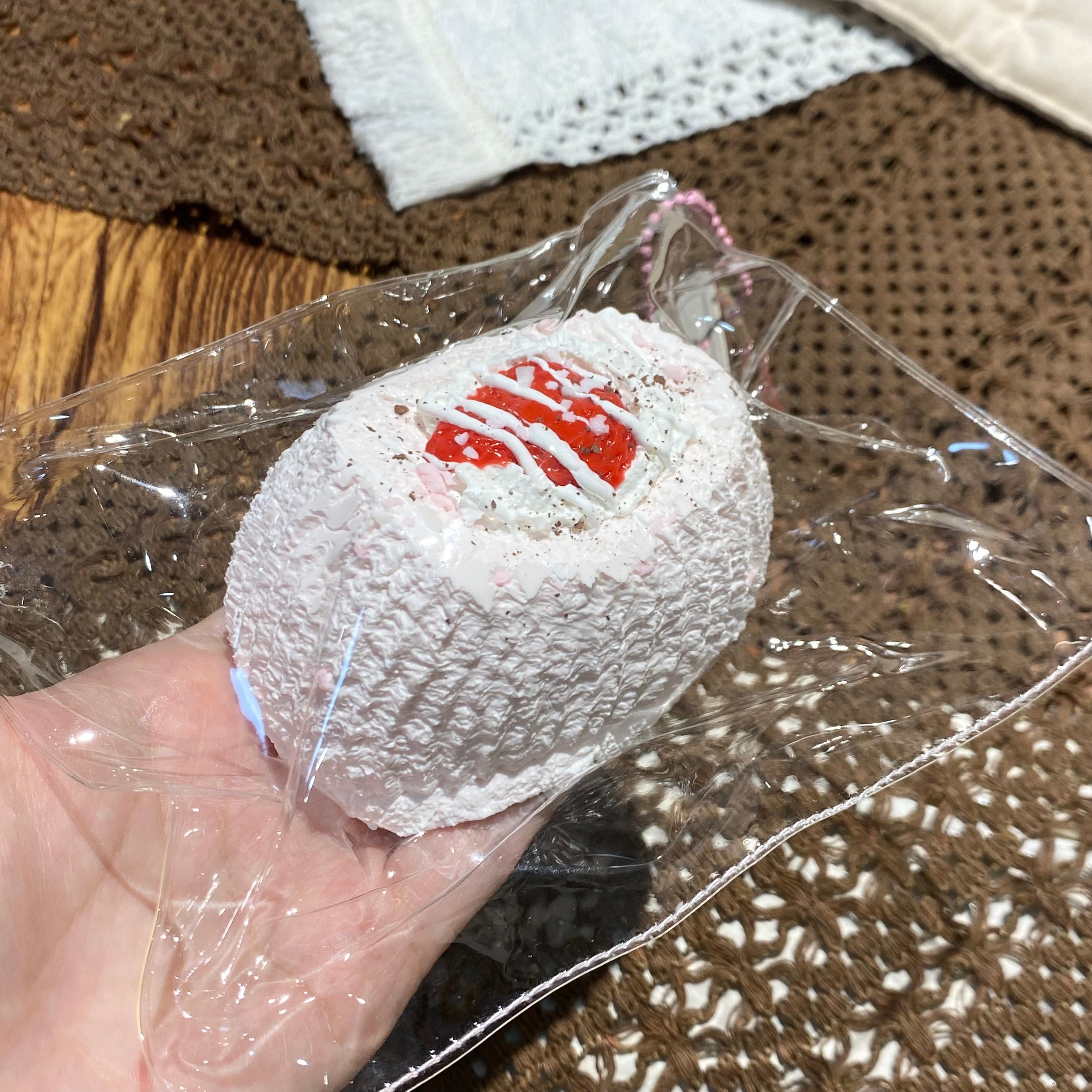 【Strawberry Cream Cheese Toast】Squishy Stress Relief Toy