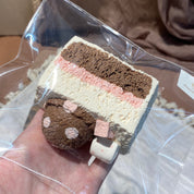 【Strawberry Cocoa Polka Dot Ice Cream Toast】Squishy stress relief toy