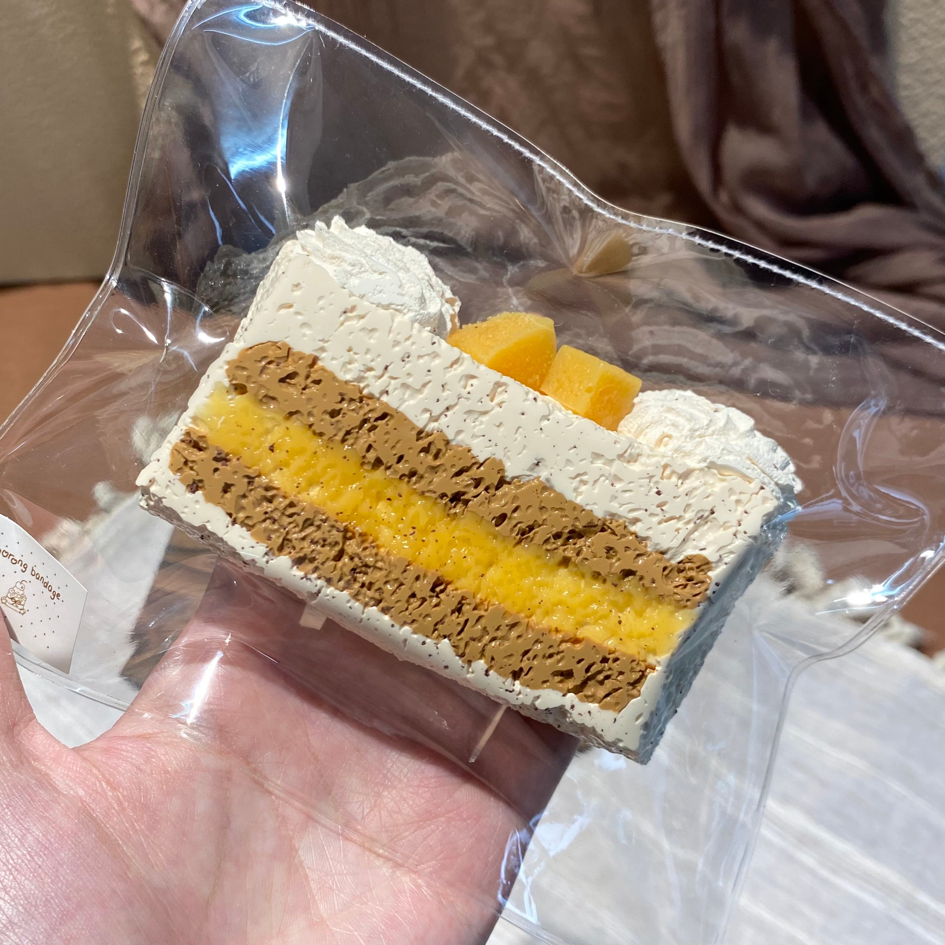 【Earl Grey Orange Cake Slice】Squishy stress relief toy