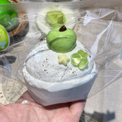 【Green Apple Pudding Bowl】Squishy stress relief toy
