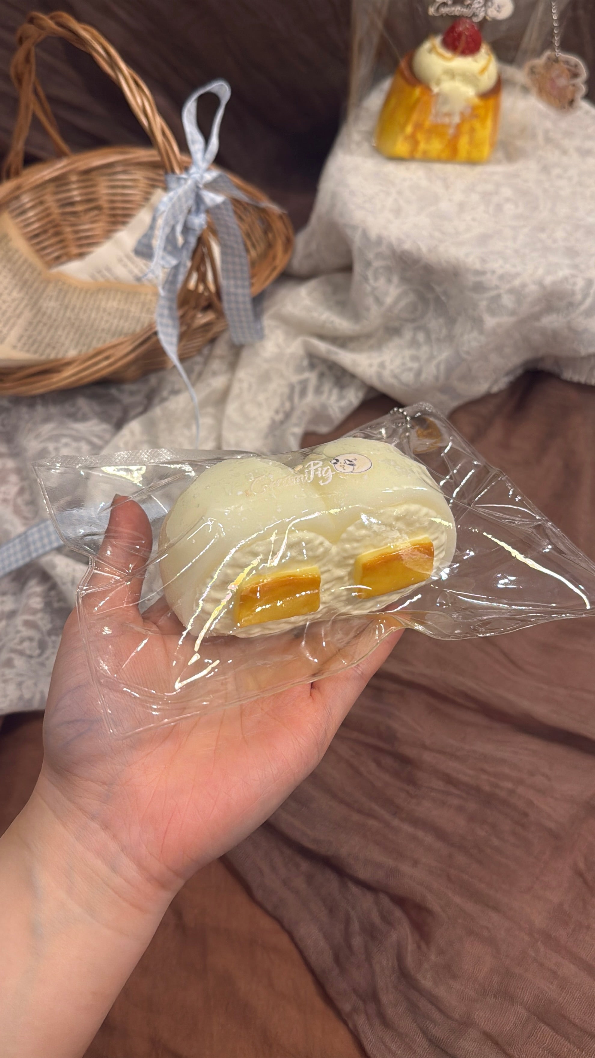 CreamPig Studio【プリンもち 2本入り】 Squishy Collectibles
