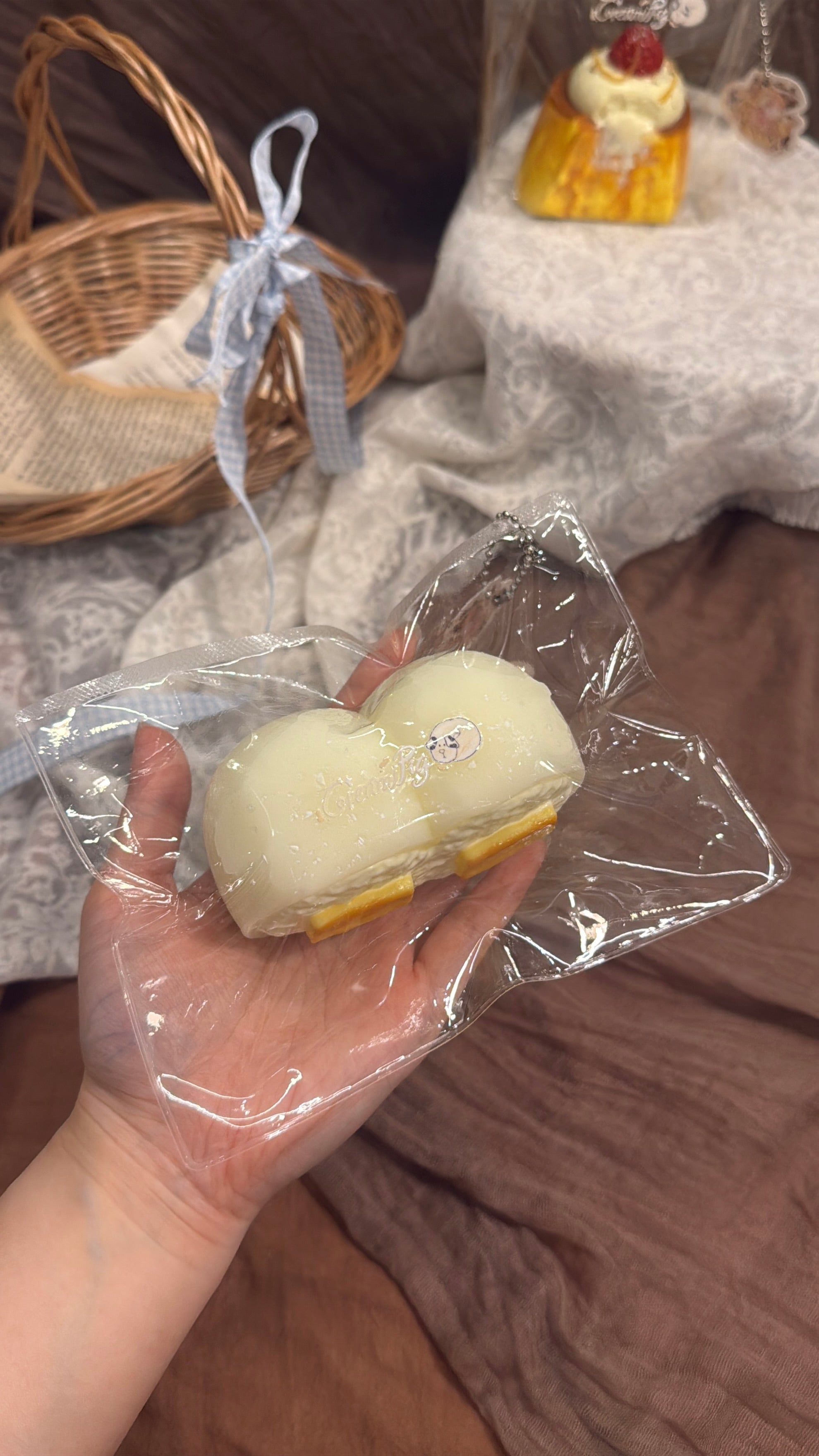CreamPig Studio【プリンもち 2本入り】 Squishy Collectibles