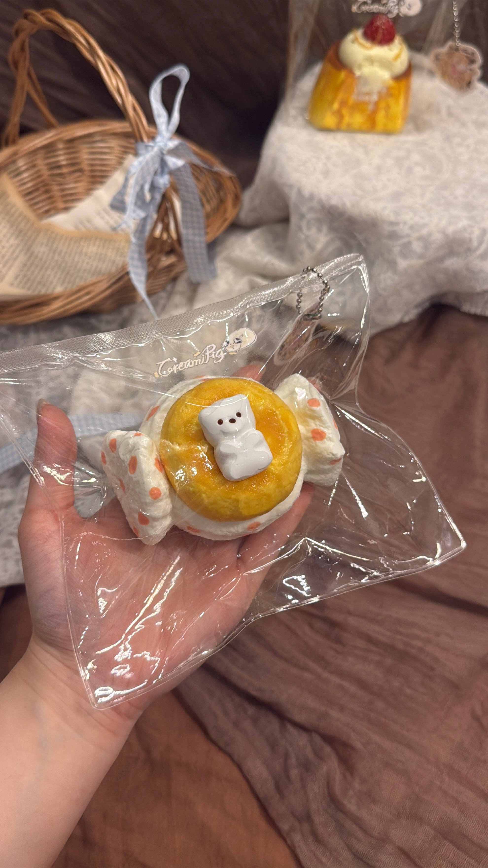 CreamPig Studio【水玉くまクッキー】 Squishy Collectibles