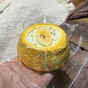 【Banana Chip Cream Chiffon Cake】Squishy Stress Relief Toy