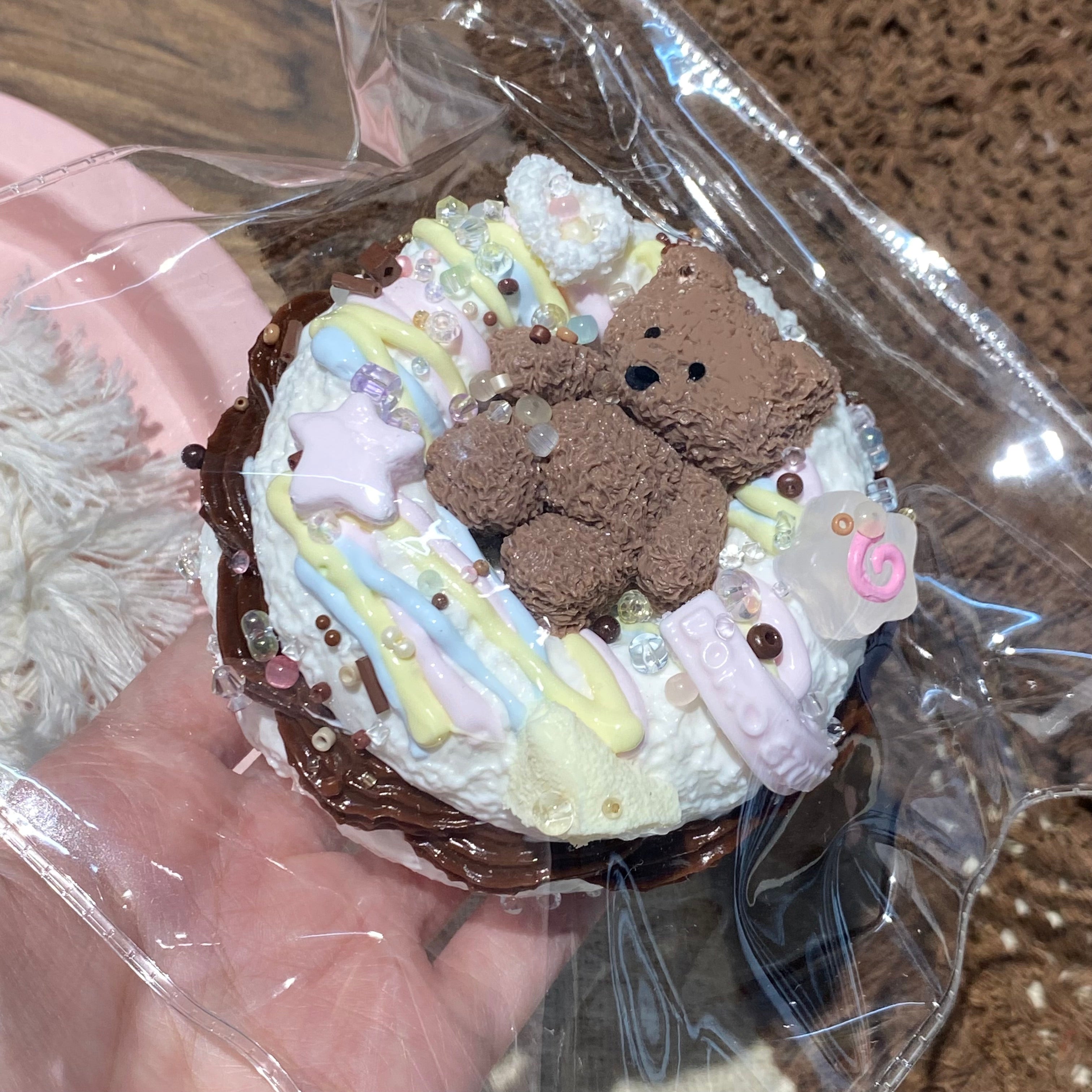 Doro studio  【Little Bear Chocolate Donuts】Squishy stress relief toy