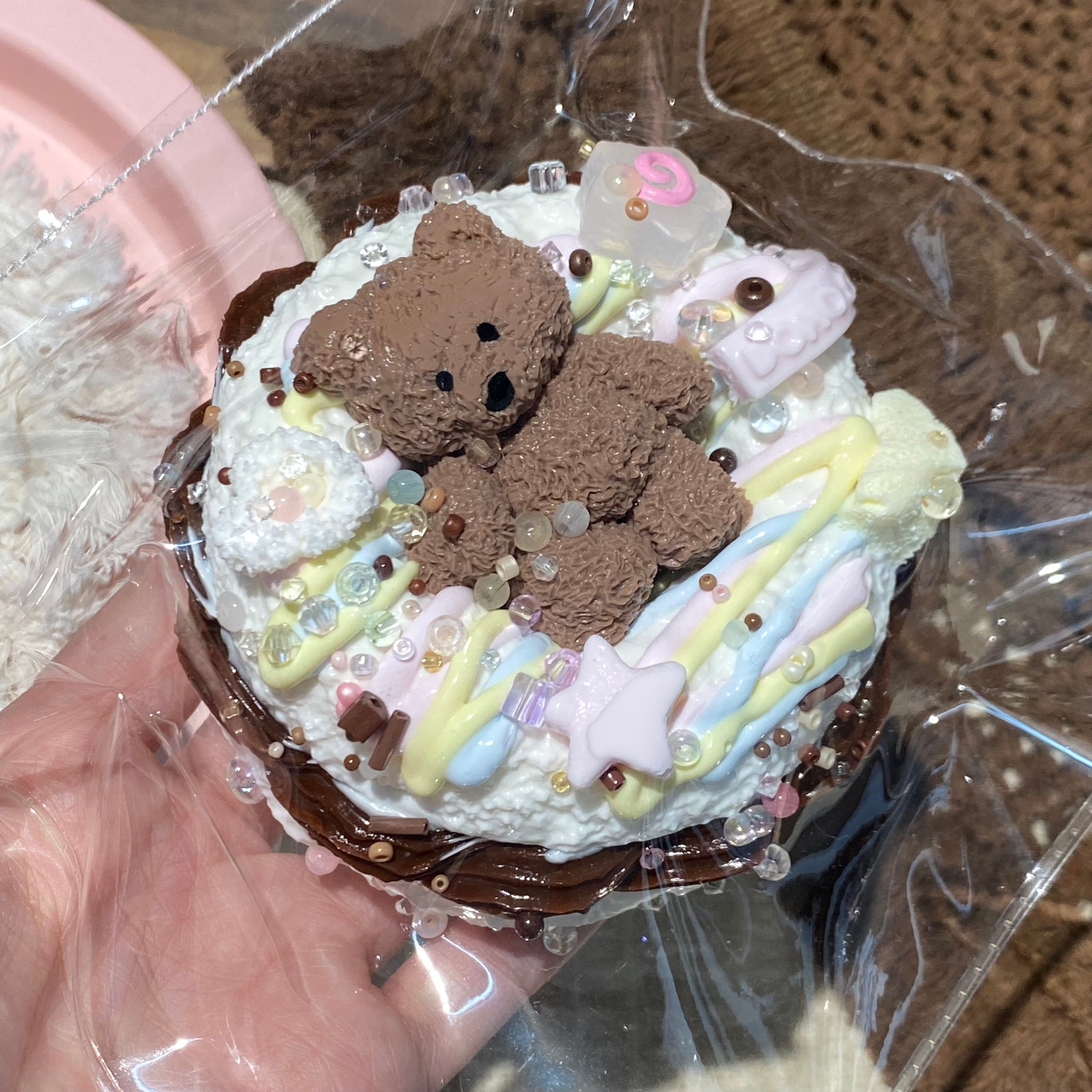 Doro studio  【Little Bear Chocolate Donuts】Squishy stress relief toy