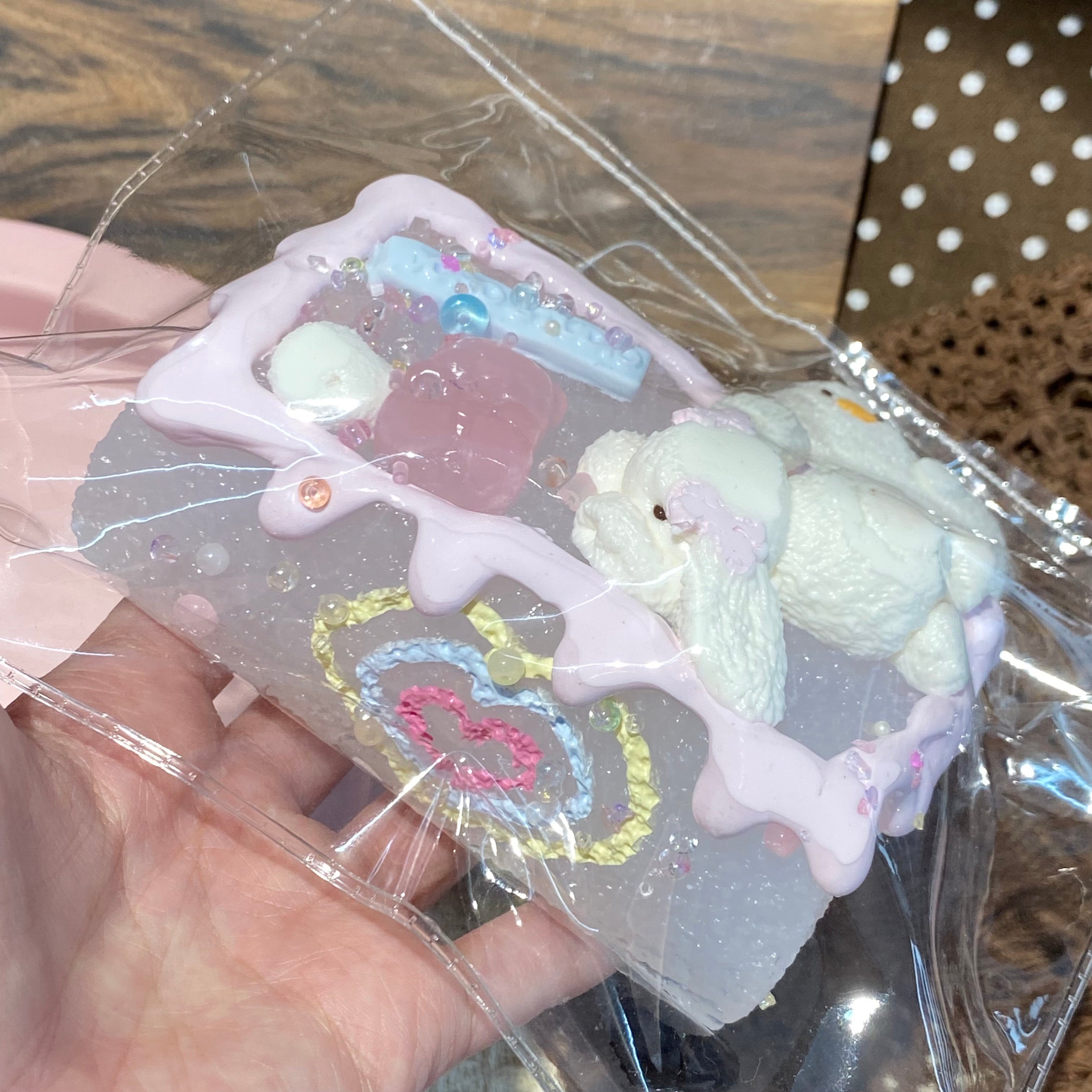Doro studio  【Transparent long toast with bunny and chick patterns】Squishy stress relief toy