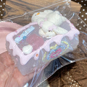 Doro studio  【Transparent long toast with bunny and chick patterns】Squishy stress relief toy