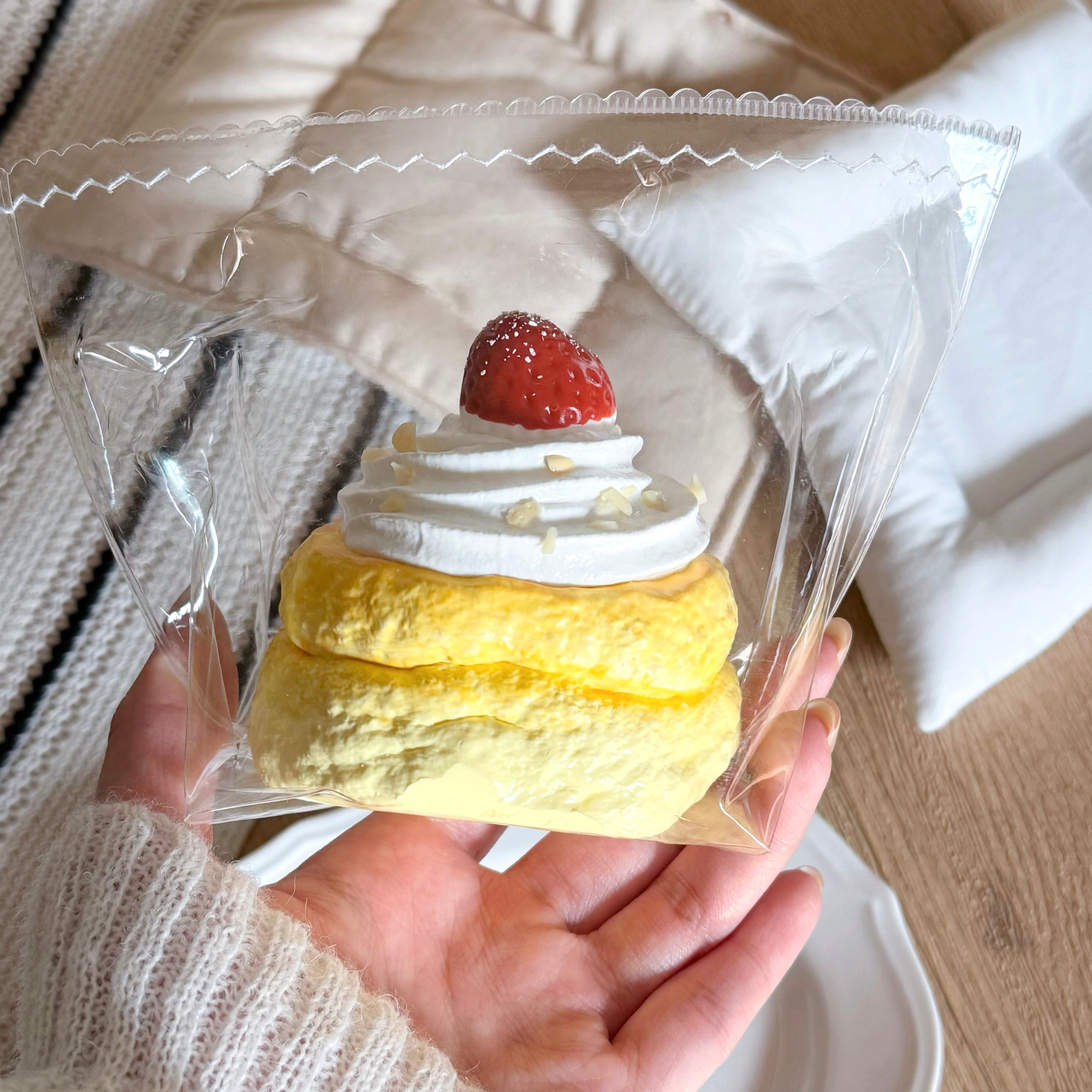 【Strawberry Topped Pancake】Squishy Stress Relief Toy