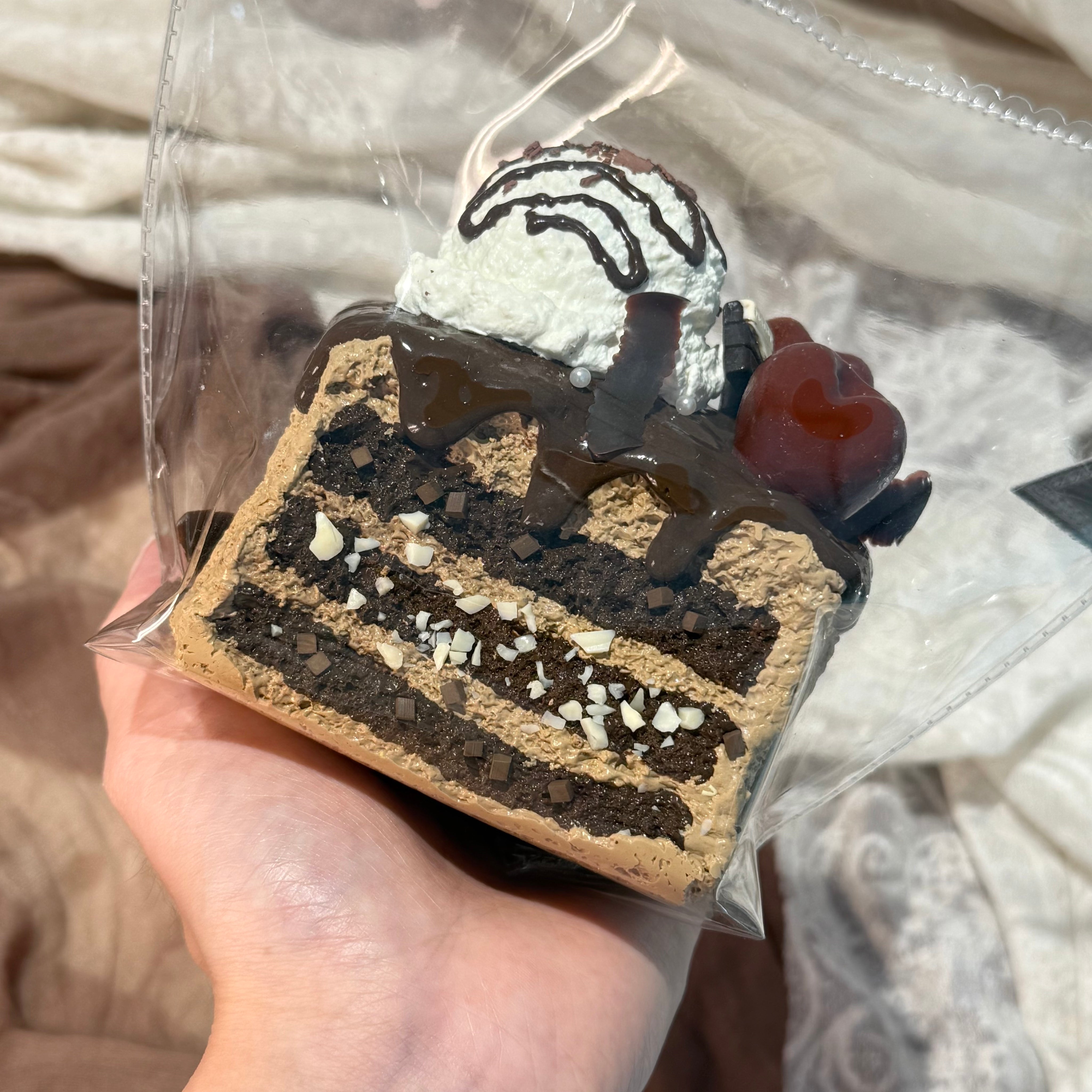 【Cherry Black Forest Toast】Squishy stress relief toy