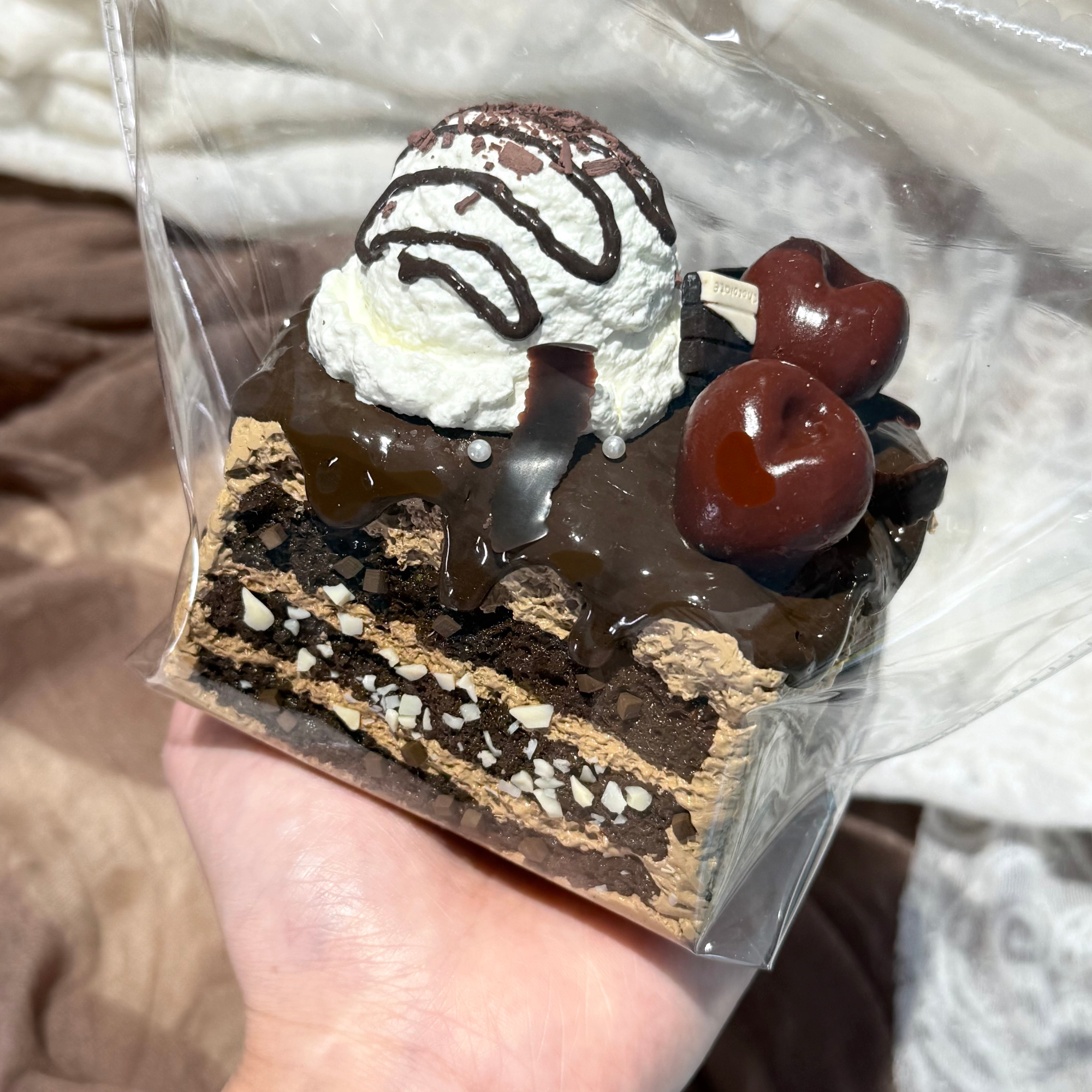 【Cherry Black Forest Toast】Squishy stress relief toy