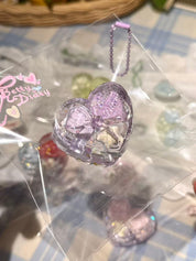 Betty Diary💜「ミニアメジストクリアハート」 Squishy stress relief toy