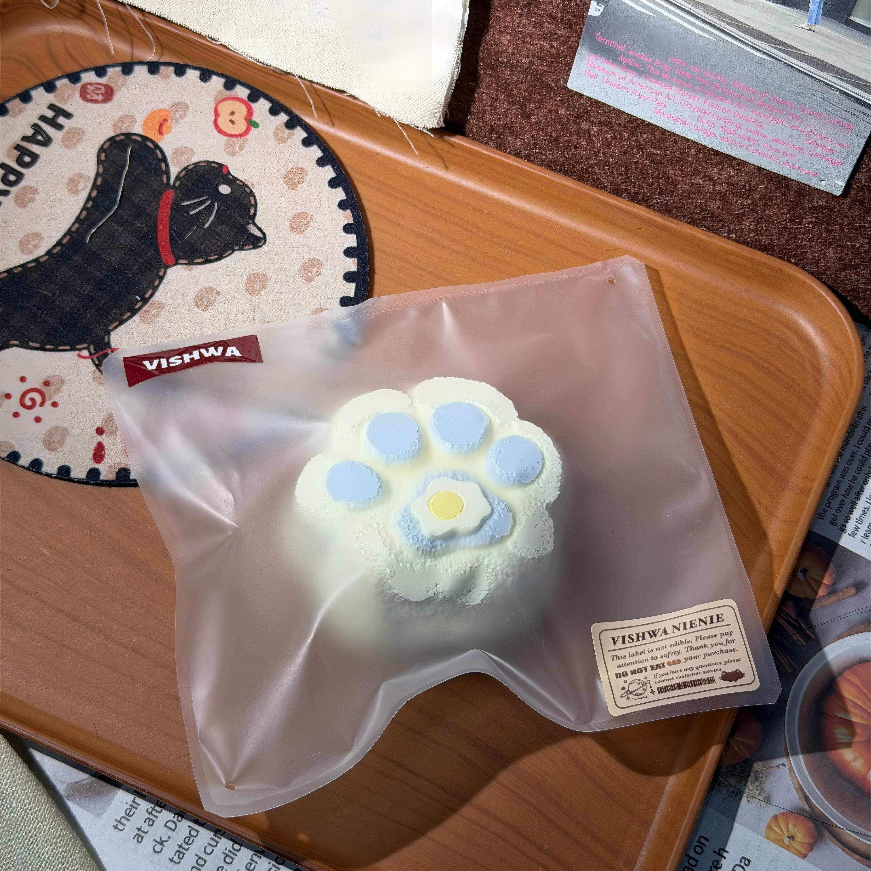 VISHWA Studio【ミルクソルト味のミニ目玉焼き猫爪】 Squishy stress relief toy