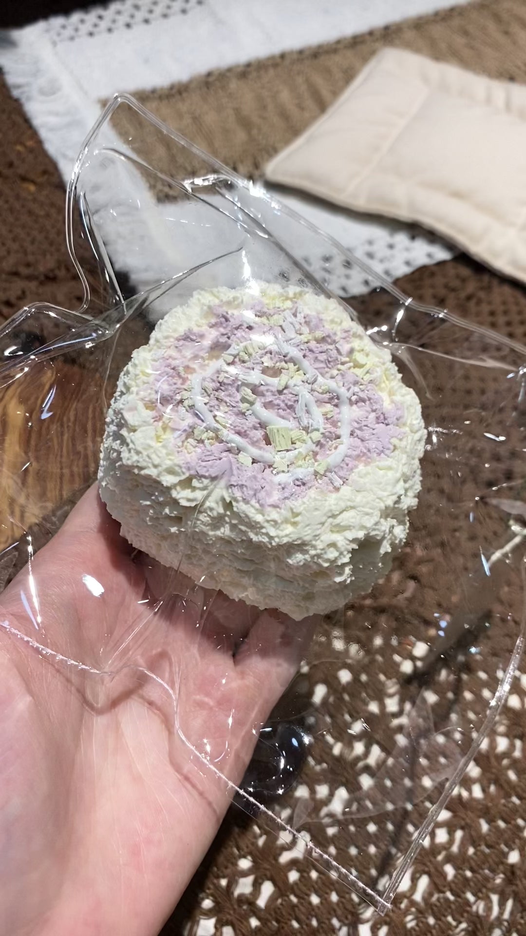 【Taro Cream Swiss Roll】Squishy stress relief toy