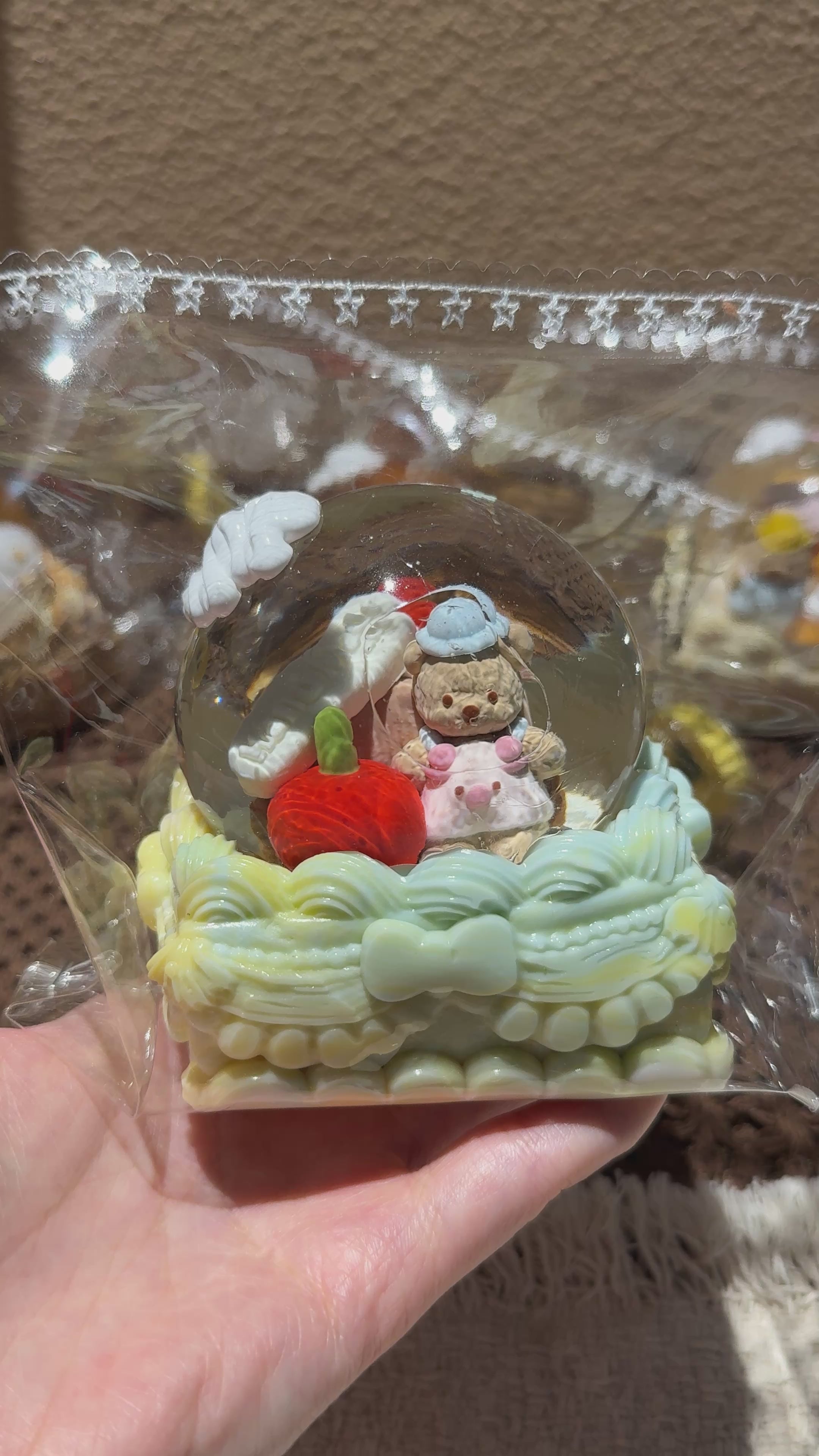 【Cherry Cake Bear Crystal Ball】Squishy stress relief toy