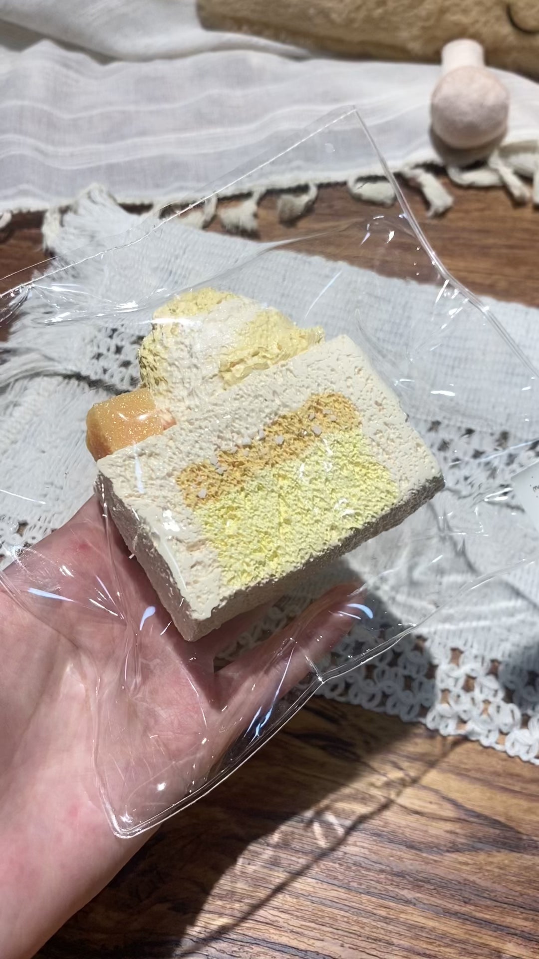 【Mango Pomelo Sago Ice Cream Toast】Squishy stress relief toy