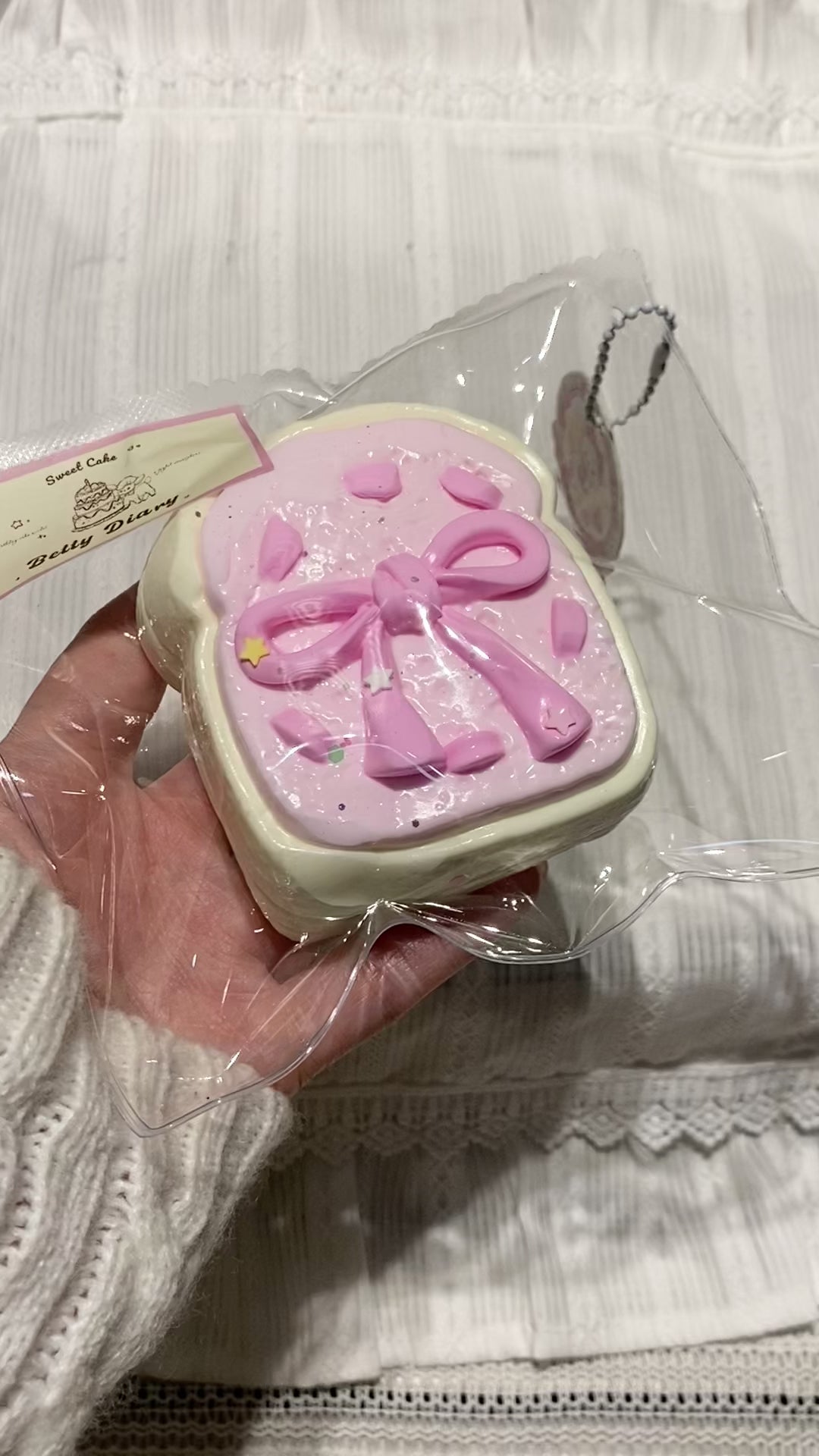 【Pink Ribbon Toast】Squishy Stress Relief Toy