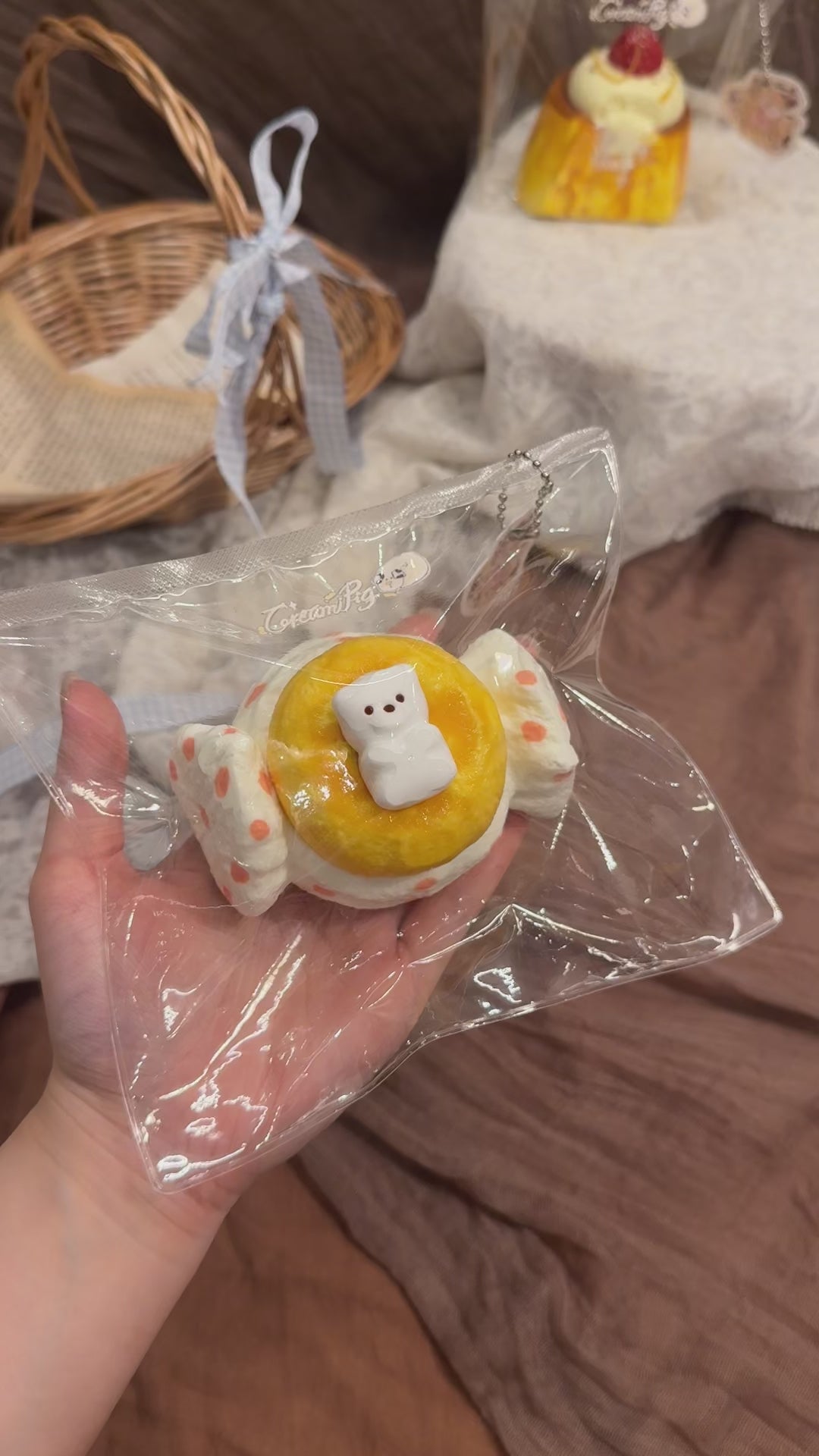 CreamPig Studio【水玉くまクッキー】 Squishy Collectibles