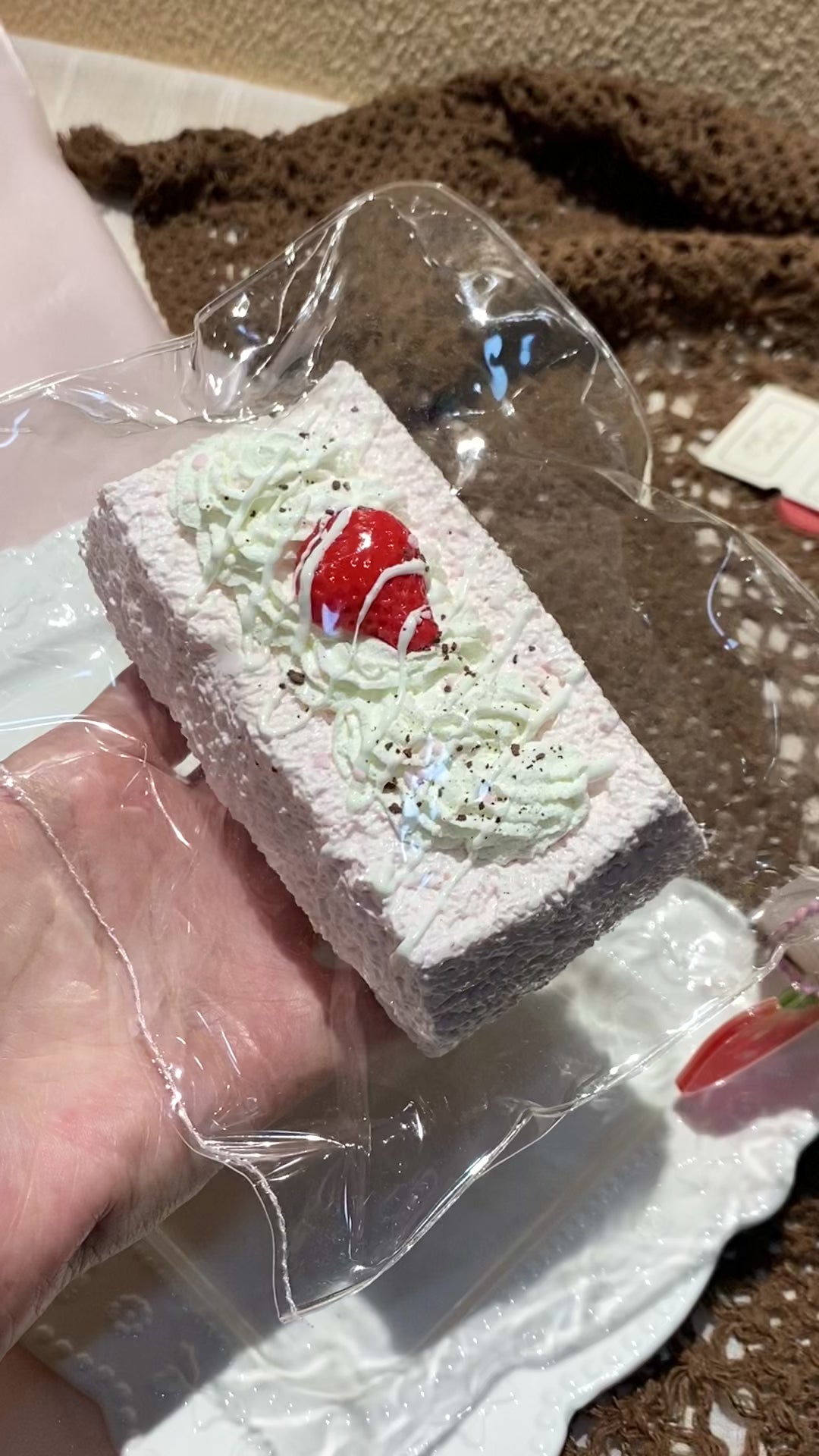 【Strawberry Cream Long Toast】Squishy Stress Relief Toy