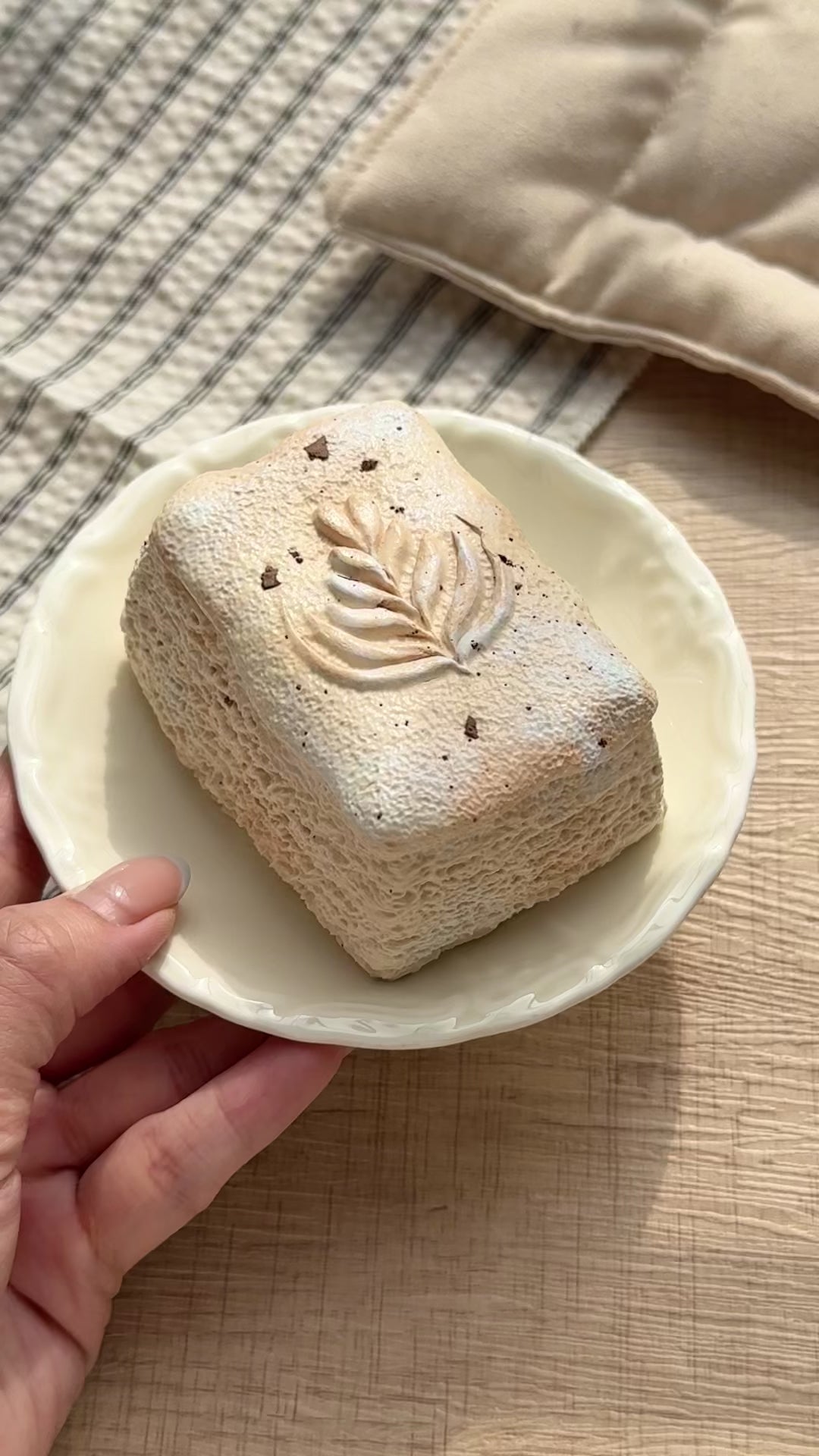 【Sea Salt Cocoa Patterned Toast】Squishy Stress Relief Toy