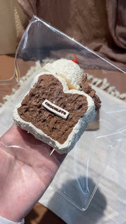 【Raw Chocolate Cookie Cream Toast】Squishy stress relief toy