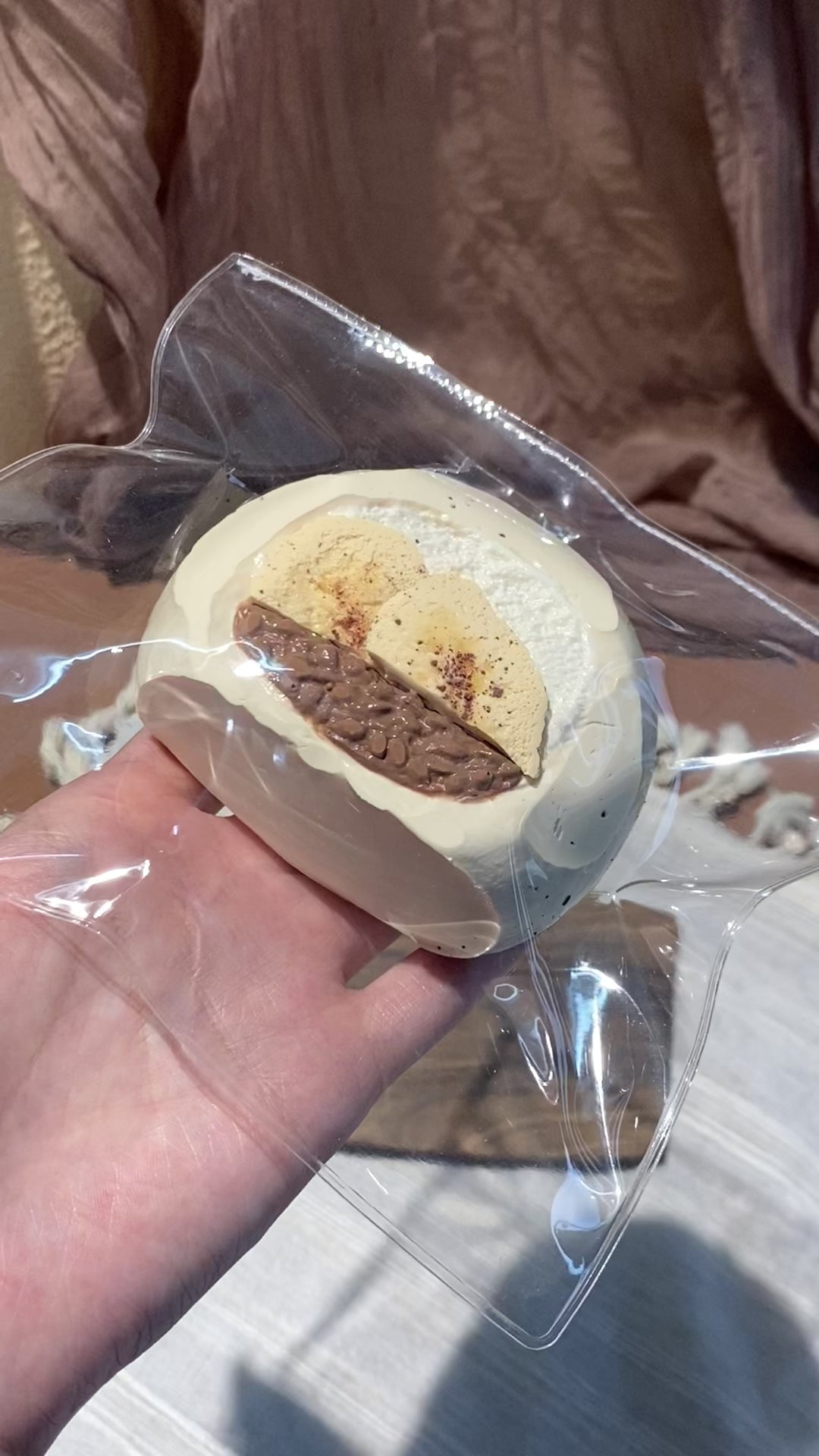 【Banana Chocolate Daifuku】Squishy stress relief toy